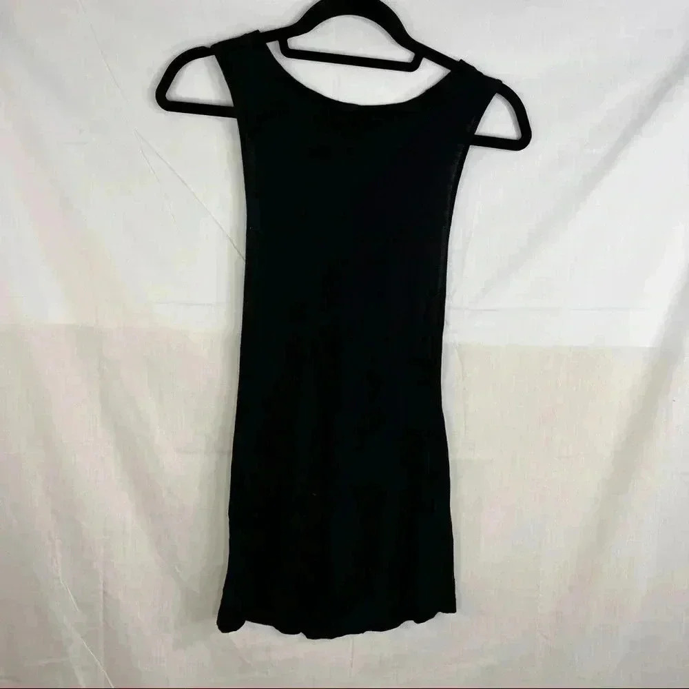 RELIGION Clothing UK Womens 100% Rayon Black Racerback Tank Top Sz M/12 Grunge